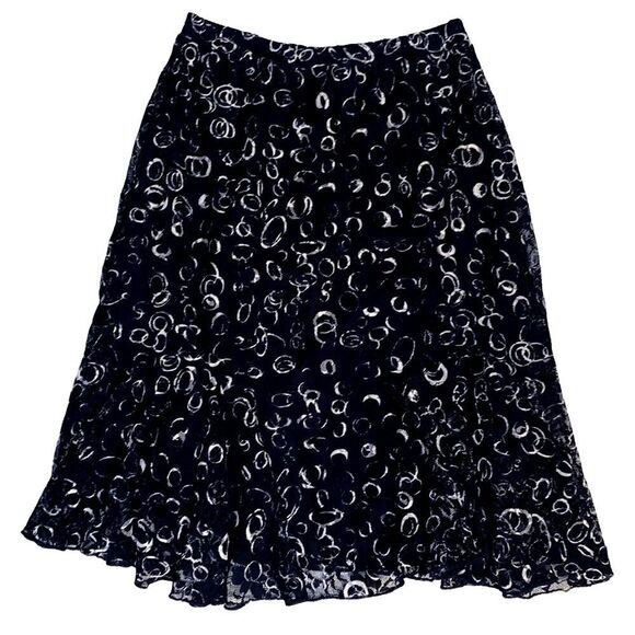 Christopher & Banks navy & white lace skirt - Picture 1 of 3